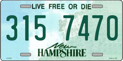 NH license plate 3157470