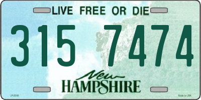 NH license plate 3157474