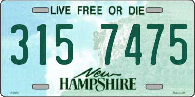 NH license plate 3157475