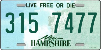 NH license plate 3157477