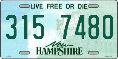 NH license plate 3157480