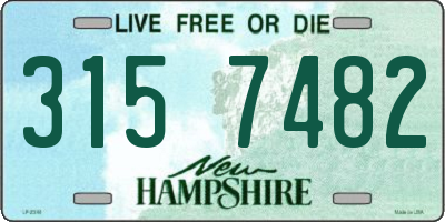 NH license plate 3157482