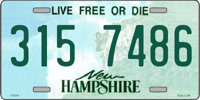 NH license plate 3157486