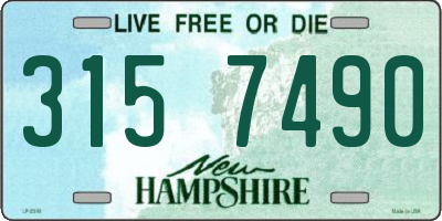 NH license plate 3157490