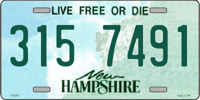 NH license plate 3157491