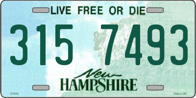 NH license plate 3157493