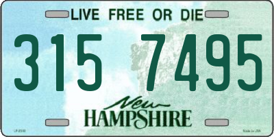 NH license plate 3157495