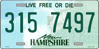 NH license plate 3157497