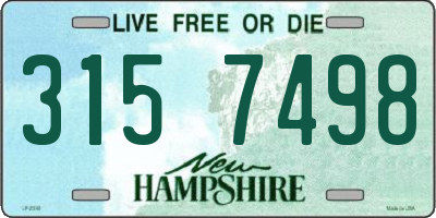 NH license plate 3157498