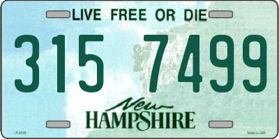 NH license plate 3157499