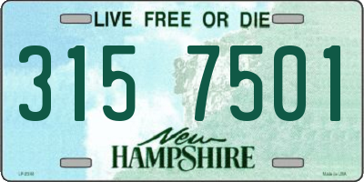 NH license plate 3157501