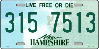 NH license plate 3157513