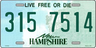 NH license plate 3157514