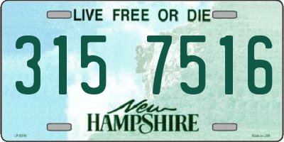 NH license plate 3157516