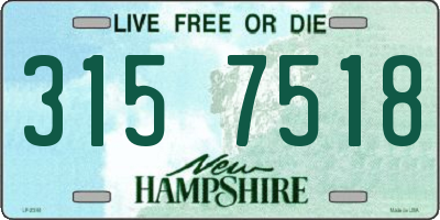 NH license plate 3157518