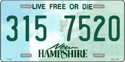 NH license plate 3157520