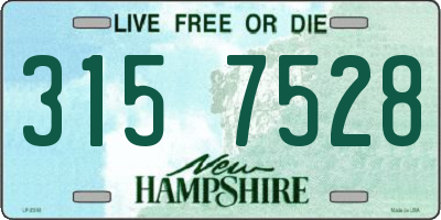 NH license plate 3157528