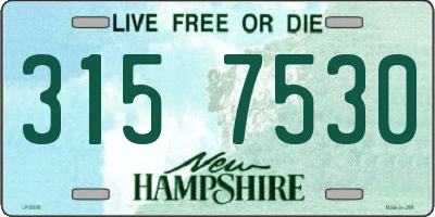 NH license plate 3157530