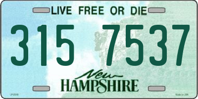 NH license plate 3157537