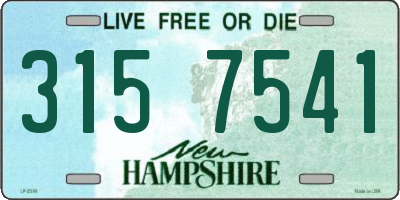 NH license plate 3157541