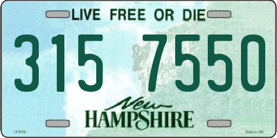 NH license plate 3157550