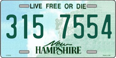 NH license plate 3157554