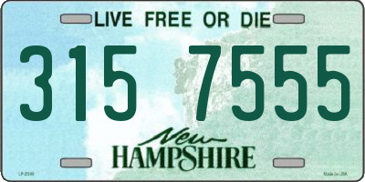 NH license plate 3157555