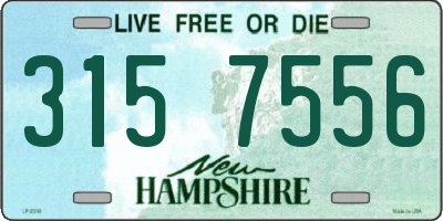 NH license plate 3157556