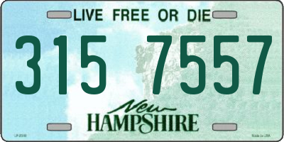 NH license plate 3157557