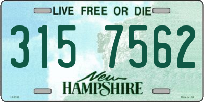 NH license plate 3157562