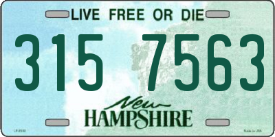 NH license plate 3157563