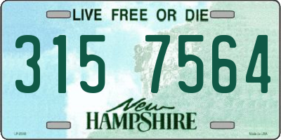 NH license plate 3157564