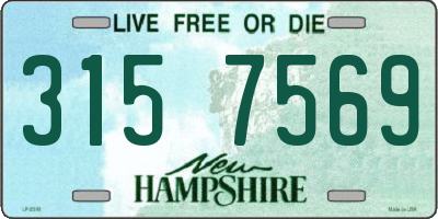 NH license plate 3157569