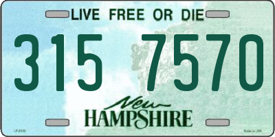NH license plate 3157570