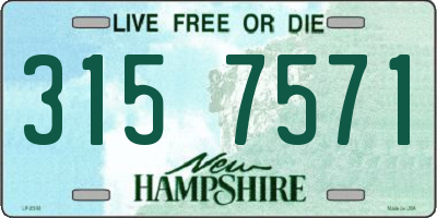 NH license plate 3157571