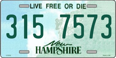 NH license plate 3157573