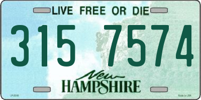 NH license plate 3157574