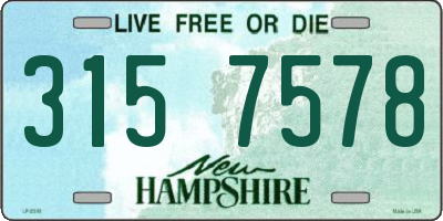 NH license plate 3157578