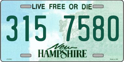 NH license plate 3157580