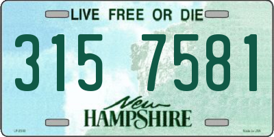 NH license plate 3157581