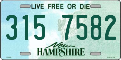 NH license plate 3157582