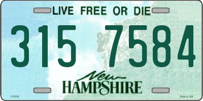 NH license plate 3157584