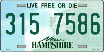 NH license plate 3157586
