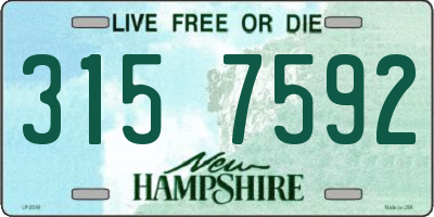 NH license plate 3157592