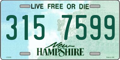 NH license plate 3157599