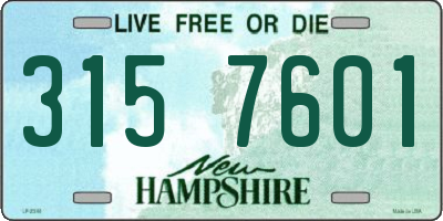 NH license plate 3157601