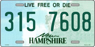NH license plate 3157608