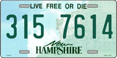 NH license plate 3157614