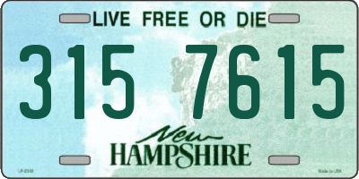NH license plate 3157615