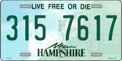 NH license plate 3157617
